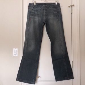7 for all mankind trouser style blue jeans